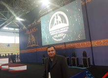 قضاوت محمدرضا رحیمی در مسابقات کشتی دانش آموزان کشور