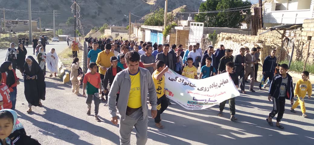 برگزاری همایش پیاده روی در شهر قلعه رئیسی + تصاویر