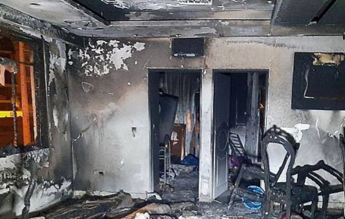 ماموران کلانتری کهگیلویه جان سه کودک را از میان شعله های آتش نجات دادند